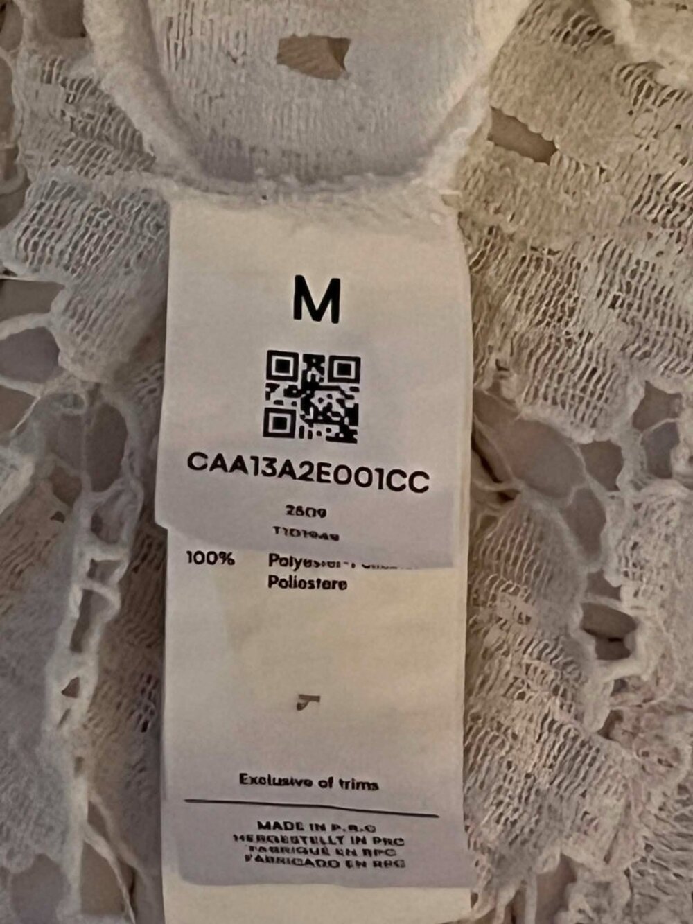 Cupshe Thin Strap Ruching Smocking Lace Jumpsuit White Size M - Picture 8 of 16